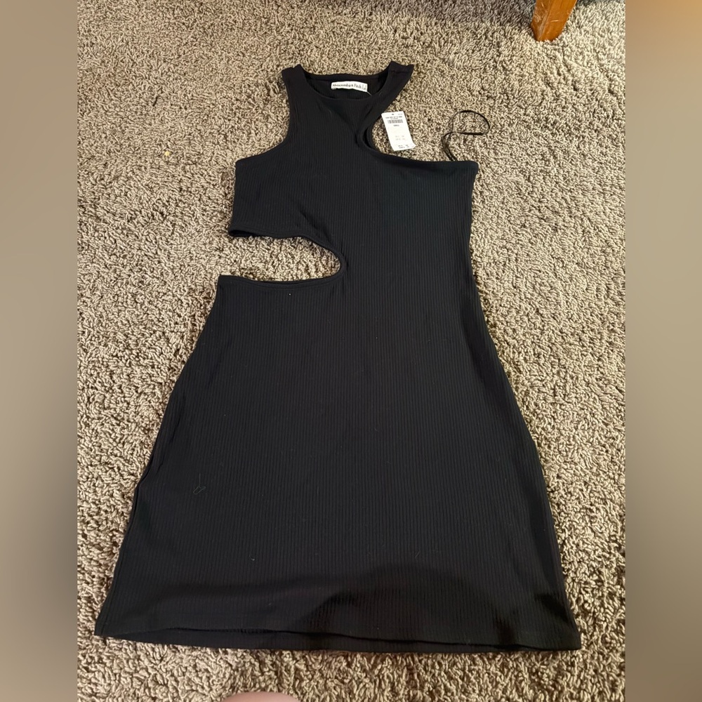 Abercrombie & Fitch Black One Shoulder Dress